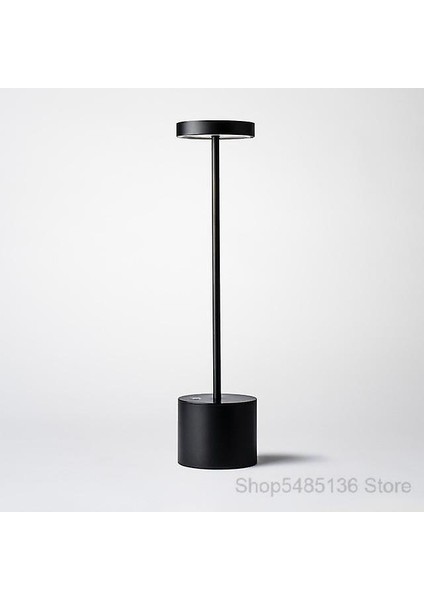 LED Bar Masa Lambaları Modern Restoran Yemeği Standı Işık Fikstür Şarj Edilebilir Taşınabilir Pil Masası Lamba Yemek Odası Ev Dekorasyonu (Siyah) (Yurt Dışından)