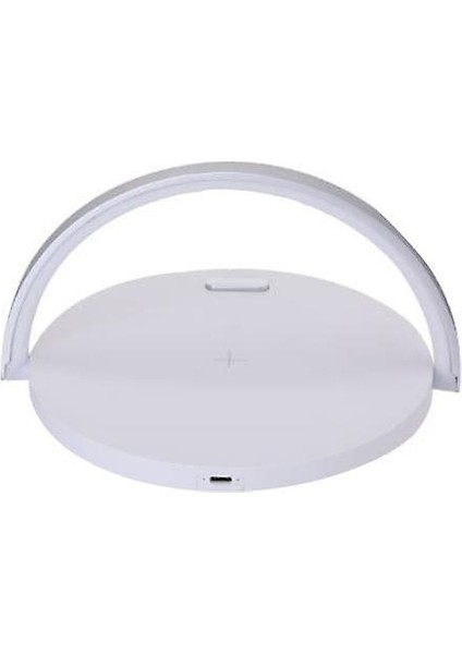 LED Masa Lambası Okuma Işıkları Masa Başucu Işık Hızlı Kablosuz Şarj Cihazı (Beyaz) (Yurt Dışından) modelleri