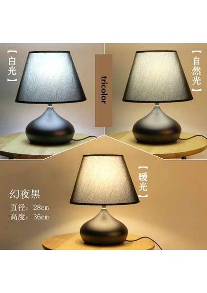 LED Masa Lambası 3 Renkli Ayarlanabilir Dokunmatik Yatak Odası Başucu Lambası Oturma Odası Nordic Romantik Sıcak Kumaş Masa Işık LED Masa Lambaları (Yurt Dışından)