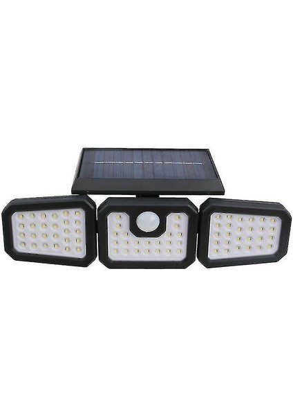 Gece Işıkları Ortam Aydınlatma 144LED / 74LED Güneş Üç Kafa Duvar Işık Dönebilen Açık Insan Vücudu Indüksiyon Avlu Sokak