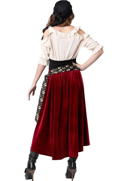 Lady Carnival Cadılar Bayramı Karayip Korsanlar Kostüm Üst Etek Elizabeth Kıyafet Cosplay Fantezi Parti Elbise | fiyatları