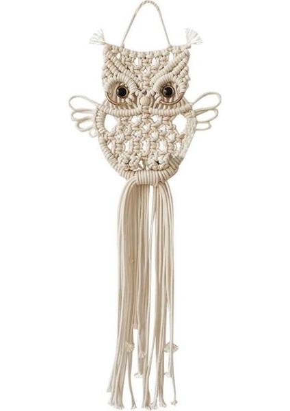 El Yapımı Baykuşlar Bohemian Goblen Duvar Asılı Pamuk Goblen Duvar Dekorasyonu Çocuklar Yatak Odası Için Mükemmel Hediye | Dekoratif Gobiyeller