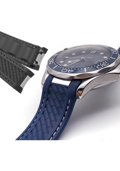Omega Dokuma Desen Için Watch Bantları Bilezik Kauçuk Silikon Kayış Izle Aksesuar Izle Bant Zinciri | Watch Bands
