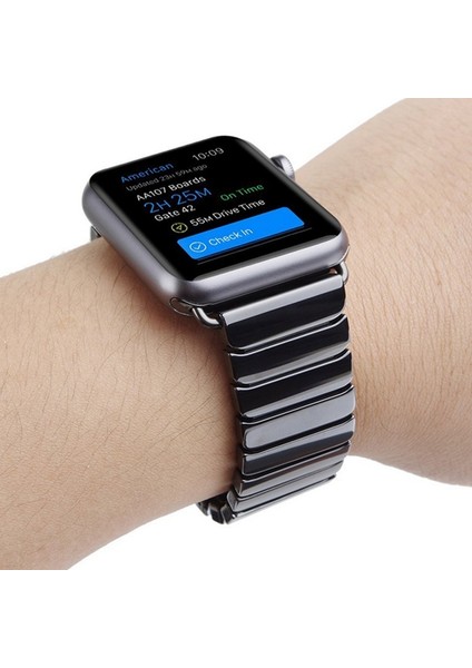 Seramik Strap Apple Watch Uyumlu Band IWatch Uyumlu Band Paslanmaz Çelik Toka Bilezik Apple Izle | Watch Uyumlu Bands