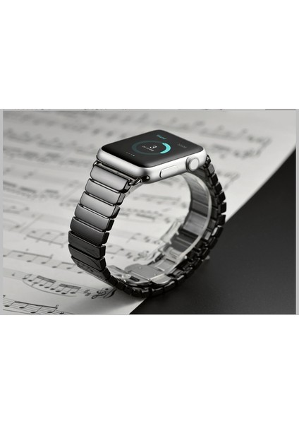 Seramik Strap Apple Watch Uyumlu Band IWatch Uyumlu Band Paslanmaz Çelik Toka Bilezik Apple Izle | Watch Uyumlu Bands