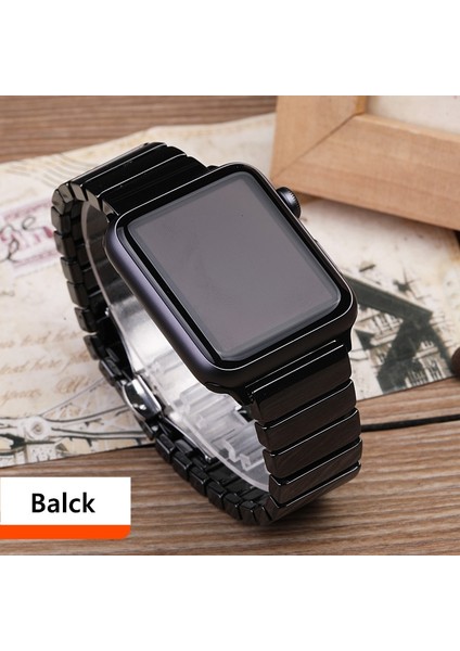 Seramik Strap Apple Watch Uyumlu Band IWatch Uyumlu Band Paslanmaz Çelik Toka Bilezik Apple Izle | Watch Uyumlu Bands