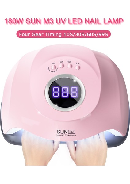 180 W Güneş M3 Uv LED Tırnak Lambası Tırnak Kurutucu 45 Leds Lamba Tüm Jel Lehçe Güneş Lambası Için 10/30 / 60 S Timer Jel Kurutucu Nail Art Aracı | Tırnak Kurutucular