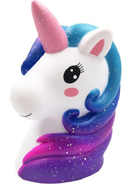 Renkli Unicorn Kafa Squishy Yetiştiriciliği Stres Rölyef Sıkmak Oyuncaklar