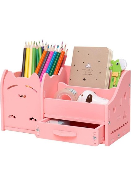 Çok Fonksiyonlu Sevimli Ofis Organizatörü - Pembe (Yurt Dışından)