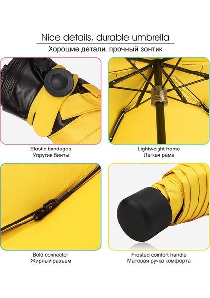 Yaratıcı Mini Cep Şemsiye Temizle Erkekler Şemsiye Rüzgar Geçirmez Katlanır Şemsiye Kadınlar Kompakt Yağmur Şemsiye (Yeşil) fırsatları