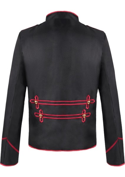 Ortaçağ Vintage Sarı Kırmızı Ceket Cadılar Bayramı Cosplay Noel Erkek Performans Kostüm Retro Gotik Steam Sahne Kostüm S 2xl | Tatil Kostümleri (Kırmızı) fiyatları