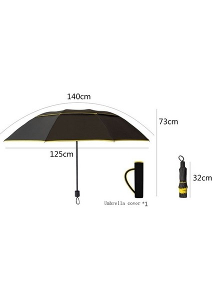Büyük Ticari Şemsiye Çift Katmanlı Golf Şemsiyesi (130CM) (Kırmızı) modelleri