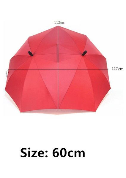 Süper Serin Kişilik Çift Üst Severler Çift Şemsiye Güneşli Yağmur Şemsiye (Kırmızı) fırsatları