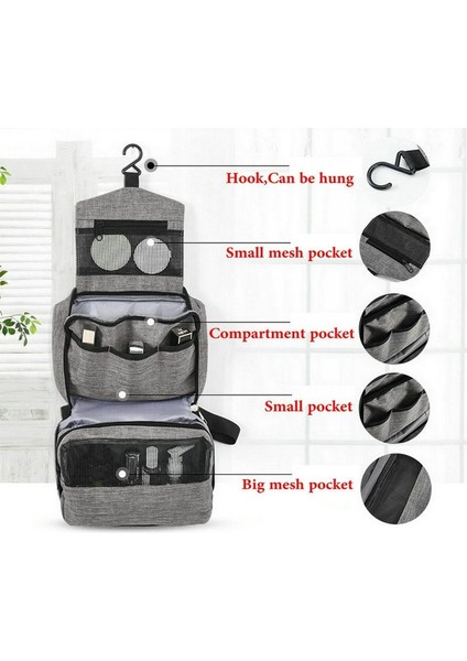 Asılı Seyahat Tuvalet Çanta Erkekler ve Kadınlar Için Makyaj Çantası Kozmetik Şevallik Katlanır Çanta Banyo ve Duş Organizatör Toilettaş | Kozmetik Çanta ve Telefon Kılıfılar(Yurt Dışından) fırsatları