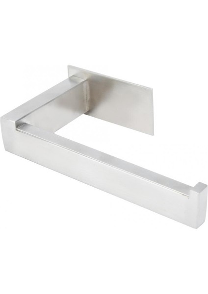 Basit Rulo Kağıt Tutucu Gümüş Fırçalı Paslanmaz Çelik Kendinden Yapışkan Rulo Doku Tutucu Banyo Tuvalet Kağıdı Depolama Raf | Kağıt Tutucular