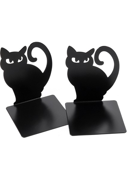 Persian Kedi Outlook Kitap Durumları Oymak Nonskid Kalınlaşma Demir Metal Kitaplıklar Kitap Organizatör Kütüphane Ofis | Bookends