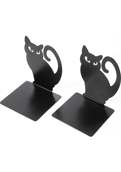 Persian Kedi Outlook Kitap Durumları Oymak Nonskid Kalınlaşma Demir Metal Kitaplıklar Kitap Organizatör Kütüphane Ofis | Bookends