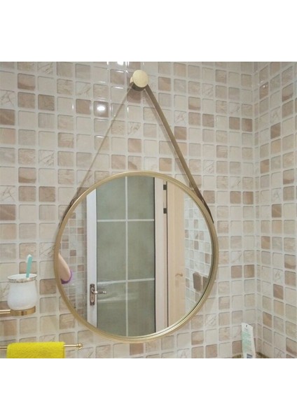 Demir Duvar Asılı Kişilik Yuvarlak Ayna Yaratıcı Banyo Aynası Basit Moda Banyo Dekorasyon Vanity Ayna | Banyo Aynaları