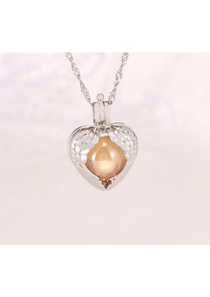 S925 Gümüş Kalp Şeklinde Kafes Madalyon Kolye Kolye Kadınlar Için Şanslı Locket Kolye Ayarı Dıy Takı Kore Tarzı | Zincir Kolyeler fiyatları