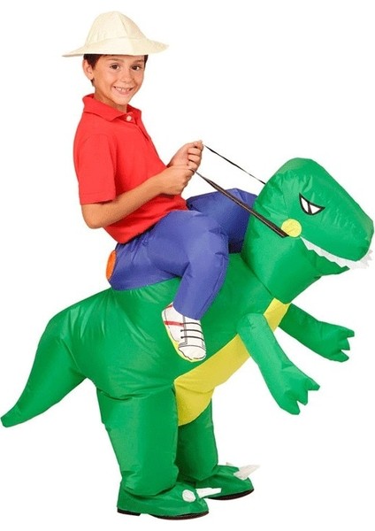 Şişme Dinozor Çocuklar Kostüm T Rex Dino Rider Kıyafet Cosplay Purim Cadılar Bayramı Ejderha Parti Karnaval Blow Up Oyuncaklar Fantezi Elbise | Giydirme | Elbiseler Dressdress Elbise Elbise