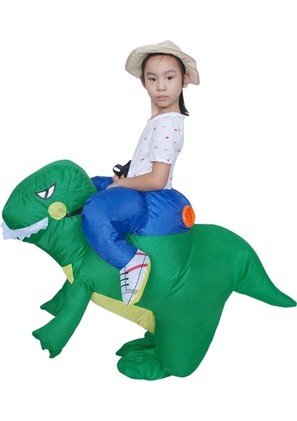 Şişme Dinozor Çocuklar Kostüm T Rex Dino Rider Kıyafet Cosplay Purim Cadılar Bayramı Ejderha Parti Karnaval Blow Up Oyuncaklar Fantezi Elbise | Giydirme | Elbiseler Dressdress Elbise Elbise