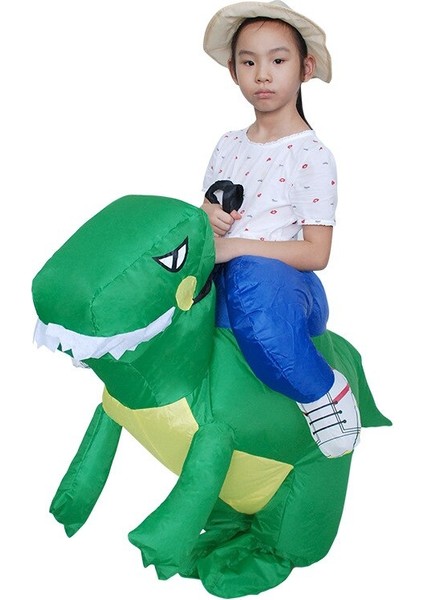 Şişme Dinozor Çocuklar Kostüm T Rex Dino Rider Kıyafet Cosplay Purim Cadılar Bayramı Ejderha Parti Karnaval Blow Up Oyuncaklar Fantezi Elbise | Giydirme | Elbiseler Dressdress Elbise Elbise