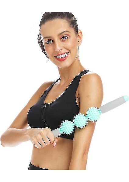Arka ve Boyun Masajı, Masaj Çubuğu Kirpi Topu, Gevşeyin Kas Spor Egzersiz Rulo, Yoga