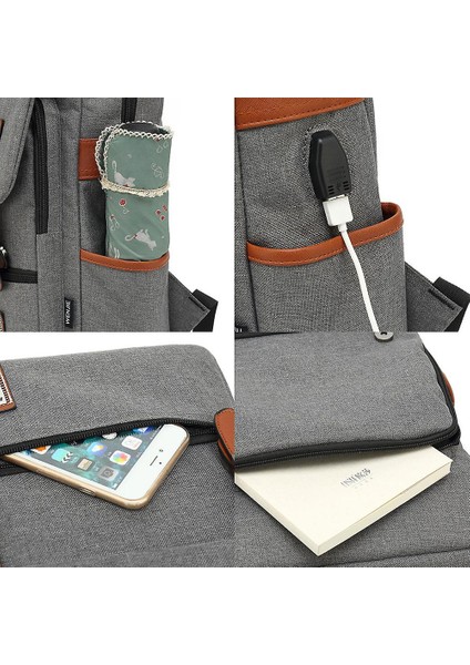 Harry Potter Baykuş Gençler Schoolbag USB Eğlence Sırt Çantası (Gri) fırsatları