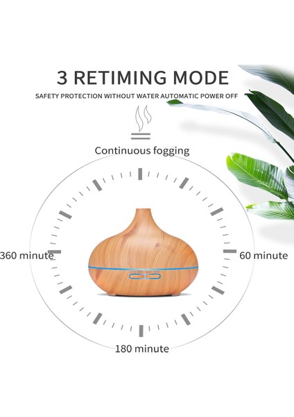 550 ml Yağ Difüzör Ultrasonik Uzaktan Kumanda Ahşap Tahıl Elektrik Aromaterapi Hava Nemlendirici 7 Renkli LED Işıkları Ofis House | Nemlendiriciler modelleri
