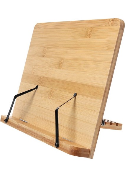 Bambu Ayarlanabilir Okuma Kitabı Tutucu Tepsi Sayfa Kağıt Klipler Katlanabilir Tablet Yemek Kitabı Taşınabilir Sturdy Booktar | Bookendends