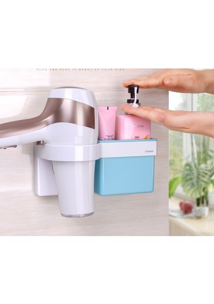 Asılı Saç Kurutma Makinesi Raf Raf Ücretsiz Delme Tuvalet Tuvalet Depolama Raf Banyo Duvar Asılı Saç Kurutma Makinesi Raf fırsatları