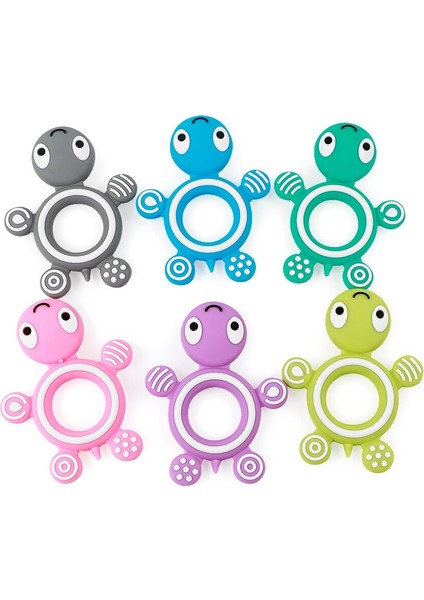10 Adet Silikon Bebek Dişlikleri Kaplumbağa Gıda Sınıfı Kaplumbağa Silikon Tiny Rod Çocuk Ürünleri Hemşire Hediye Bebek Diş Kaşıyıcı Oyuncaklar | Bebek Dişlikleri (Renk Karışımı)