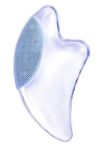 Gua Sha Masaj Taş Gua Sha Kazıyıcı Kurulu Aydınlık Kristal Silikon Yüz Temizlik Fırçası ile Yüz Sıkma Bakımı Için(Yurt Dışından)