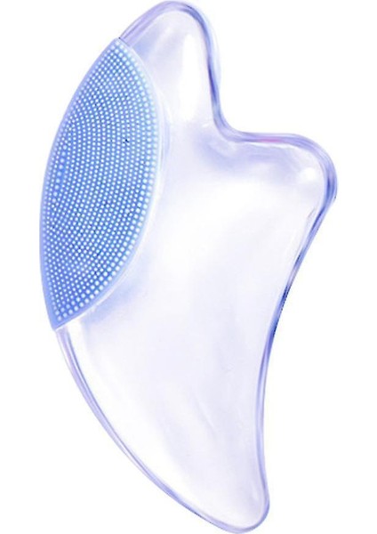 Gua Sha Masaj Taş Gua Sha Kazıyıcı Kurulu Aydınlık Kristal Silikon Yüz Temizlik Fırçası ile Yüz Sıkma Bakımı Için(Yurt Dışından)