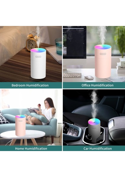 Ultrasonik Hava Nemlendirici Aromaterapi Difüzör Nemlendirici Ev Temel Aroma Yağı Difüzör USB Mist Maker Sisleyici | Nemlendiriciler Beyaz