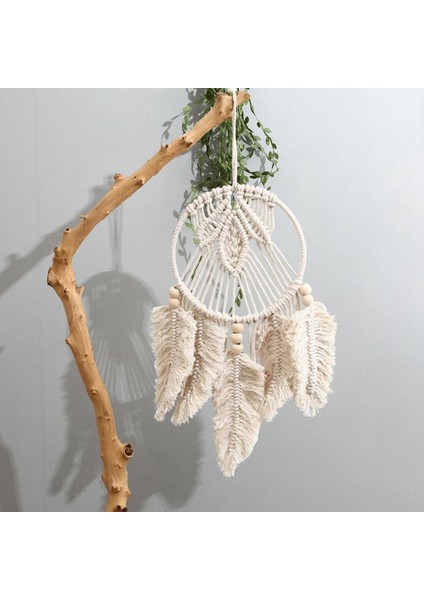 El Yapımı Dokuma Rüya Catcher Boho Duvar Asılı Makrome Ev Süs Hediye Daire Yatak Odası Oturma Odası Dekor Için | Rüzgar Çanları ve asılı Süslemeler (20 * 42 Cm) fırsatları