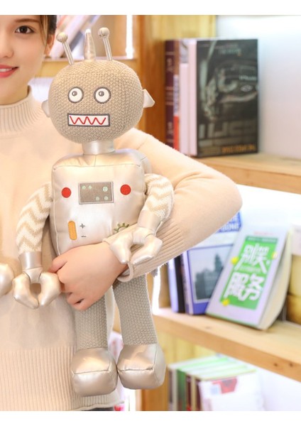 40 cm Sevimli Robot Peluş Oyuncaklar Dolması Karikatür Spaceman Bebekler Yumuşak Bebek Yastık Çocuk Oyun Arkadaşı Kızlar Doğum Günü Hediyeleri | Doldurulmuş peluş Hayvanlar modelleri