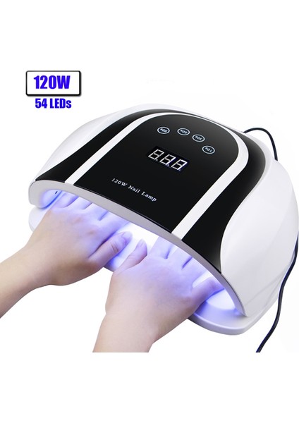 Pro 120 W Uv Lambası LED Tırnak Lambası Çivi Için Yüksek Güç Tüm Jel Polonya Tırnak Kurutucu Oto Sensörü Güneş LED Işık Nail Art Manikür Araçları | Tırnak Kurutucular