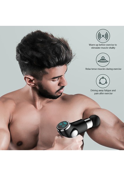 Fasya Gun Elektrikli Mini LCD Kas Spor Masaj Titreşim Stimülatörü Gevşeme Ağrı Kazık Güzellik Sağlık Taşınabilir Aracı | Fasi Gun