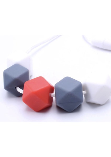 Silikon Icosahedral Edentuce Boncuk Bebek Zenginlik Kolye Bilezik Aksesuarları Bebek Bakımı Emzik Zinciri |diş Boncukları |zincir Çift Silikon Kauçuk Diş Boncuk (5 Parça Bir Set)