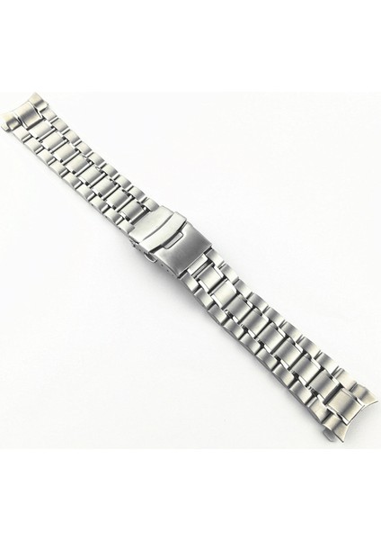 Kavisli End Watch Band Yedek Saat Kayışı Çift Kilit Toka Araçları ile Paslanmaz Çelik Kordon Band ...