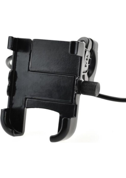 Alüminyum Motosiklet Bisiklet Telefonu Tutucu Standı USB Şarj Moto Bisiklet Gidon Dikiz Aynası Mobil Braketi Gps Desteği | Telefon Tutucular ve duruş fırsatları