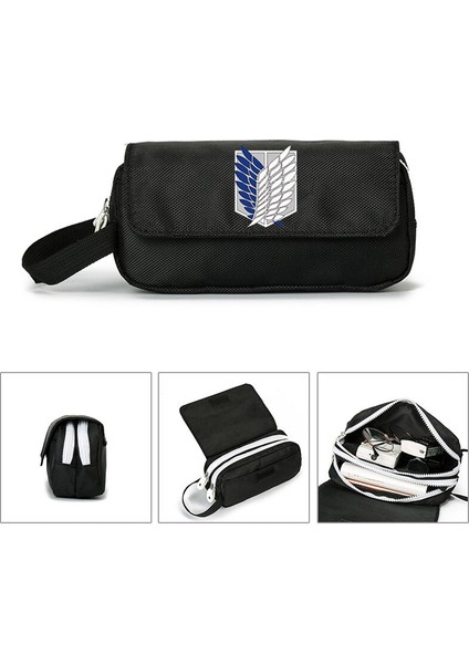 1 Adet Anime Titan Cosplay Öğrenci Okul Kalem Kalem Kutusu Kutusu Karikatür Kozmetik Makyaj Saklama Çantası Hediye Için | Kozmetik Çanta ve davalar modelleri