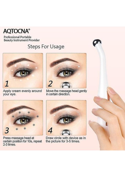 Elektrikli Titreşim Göz Masajı Cilt Gençleştirme Kalem Çıkarma | Ev Kullanımı Güzellik Cihazları (Beyaz) fırsatları