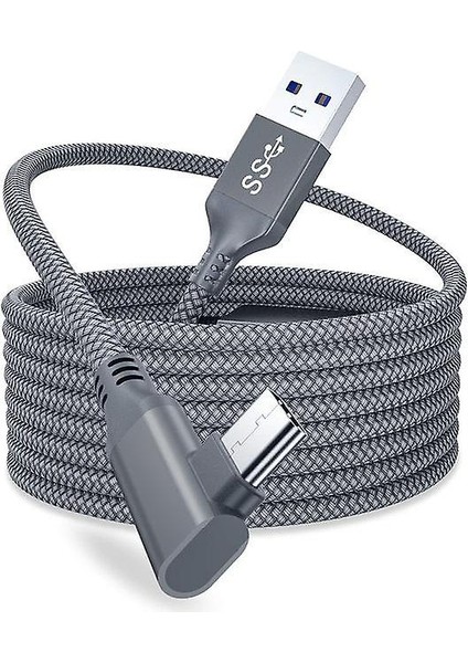 Oculus Quest 2 Link Kablosu 5 M USB 3.0 Quest2 Vr Veri Aktarım Hızlı Ücretler Için Hızlı Şarj Kabloları Vr Kulaklık Aksesuarları (5m)