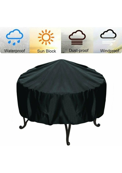Su Geçirmez Veranda Yangın Çukur Kapak Siyah Uv Koruyucu Izgara Barbekü Barınak Açık Bahçe Barbekü Kapak Gölgelik Mobilya Kapakları (75 * 30 Cm) modelleri