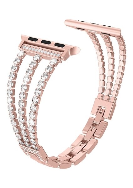 Lüks Zincir Elmas ile Yedek Kayış Apple Watch Uyumlu Serisi Bant Bilezik Için IWatch Uyumlu | Izle Bantları