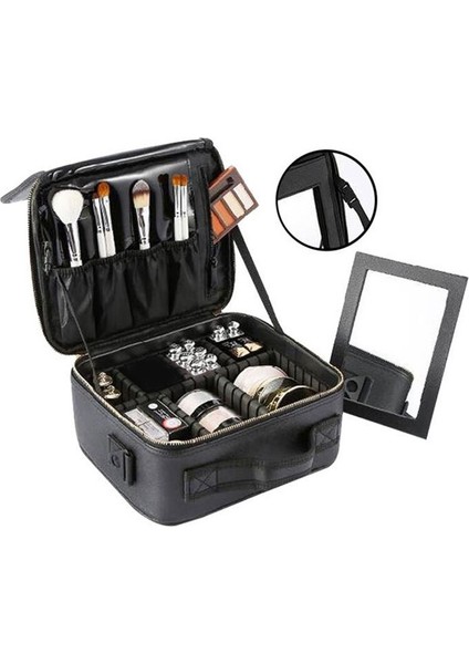 Seyahat Makyajı Durumda, Profesyonel Kozmetik Makyaj Çantası Organizatör Makyaj Kovaları | Kozmetik Çanta ve davalar modelleri