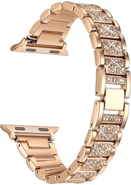 Apple Watch Uyumlu Band Serisi Için 6 5 4 3 2 1 Kadın Lady Elmas Bant Askı IWatch Uyumlu 6 Paslanmaz Çelik Bilezik Için | Watch Uyumlu Bands(Yurt Dışından)