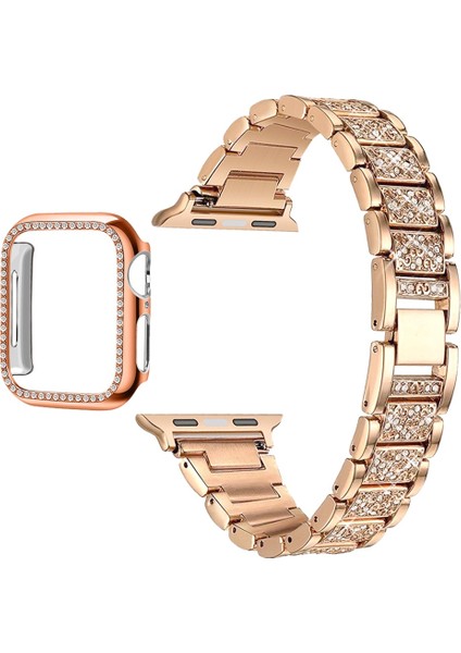 Apple Watch Uyumlu Band Serisi Için 6 5 4 3 2 1 Kadın Lady Elmas Bant Askı IWatch Uyumlu 6 Paslanmaz Çelik Bilezik Için | Watch Uyumlu Bands(Yurt Dışından)